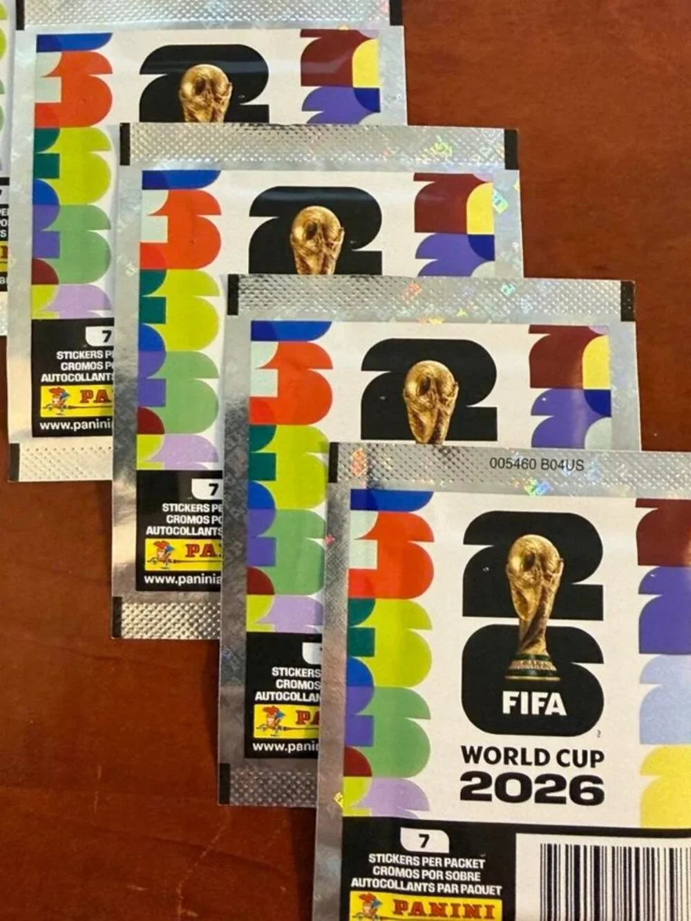 Panini FIFA World Cup 2026 Sticker Packs – 5 Sealed Packs / 35 Stickers